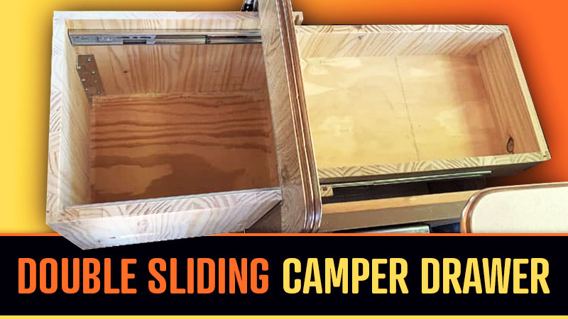 Double Sliding Truck Camper Drawer