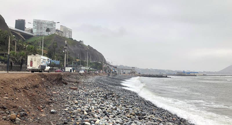 Lima Peru Side Of The Road Parking