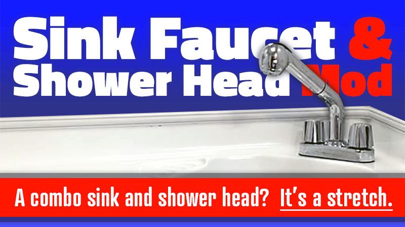 Combination sink faucet and shower head for a RV