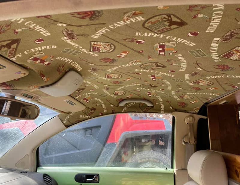 VW Beetle Camper Car Headliner Fabric