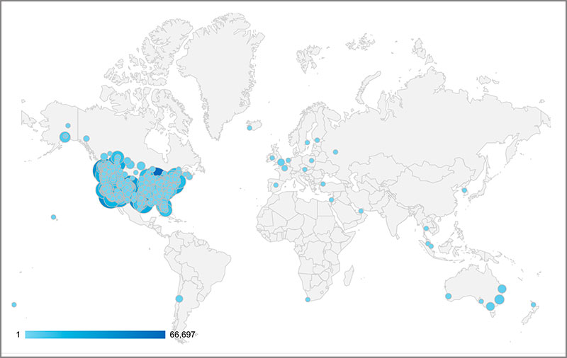 World Readership 2020 Country Map