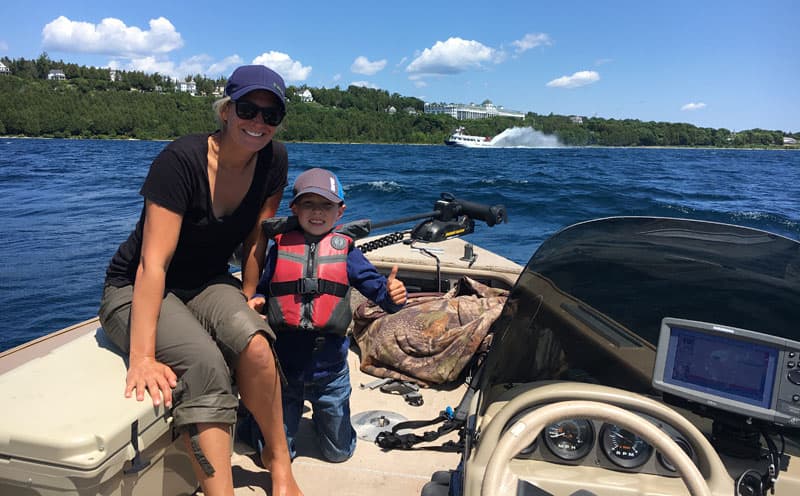 Boating Near Mackinaw Island