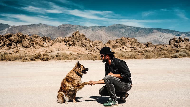 Justin and his dog