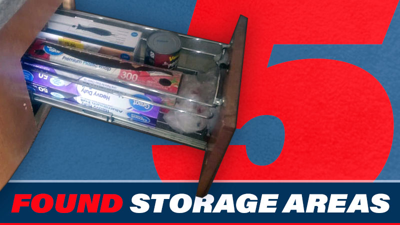 Five Found Storage Areas