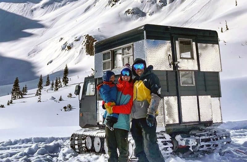 Holgate Family And Alaskan On Snowcat