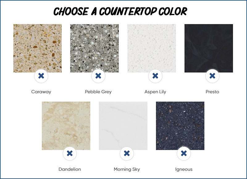 Phoenix Custom Camper Counter Top Choices