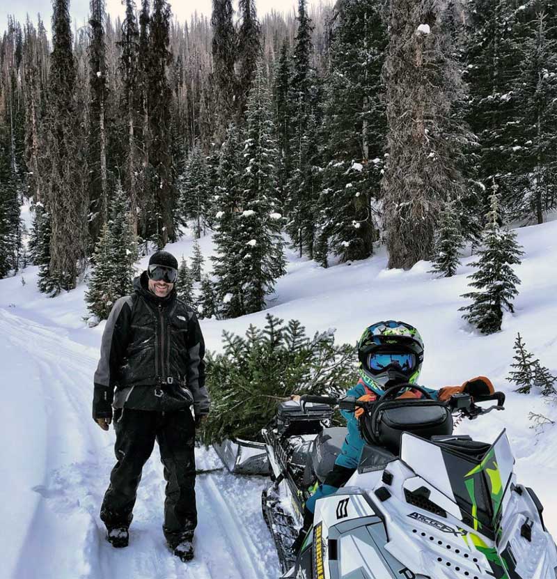 Snowmobile Winter Colorado Camping