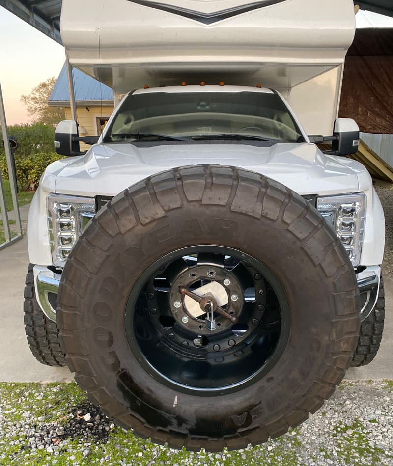 Super Single Spare Tire Mounted