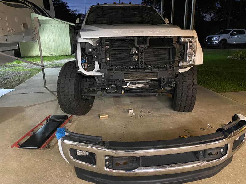 Fitting Of The Bumper With Spacers