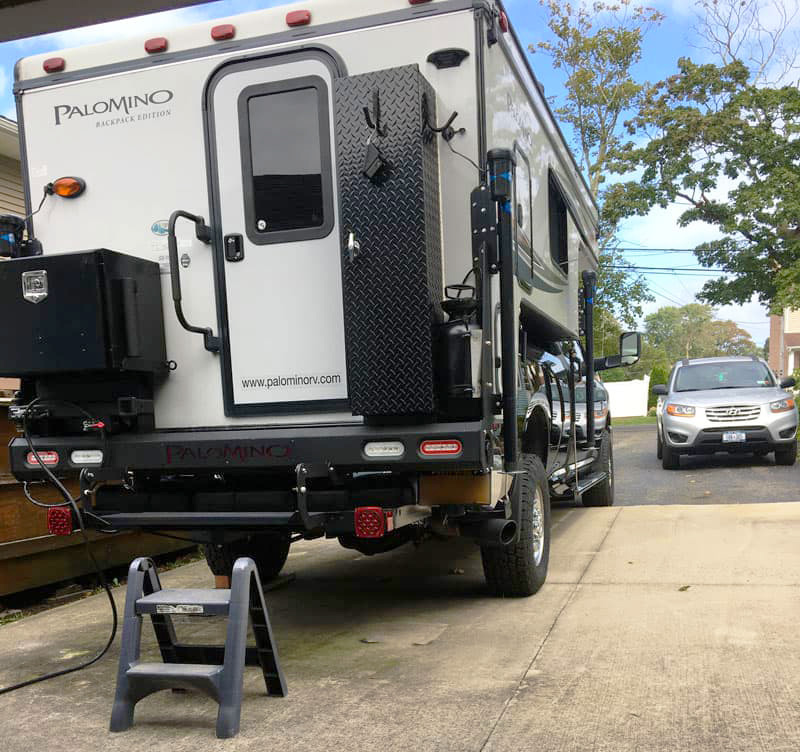 Aux Grey Tank on Palomino Camper