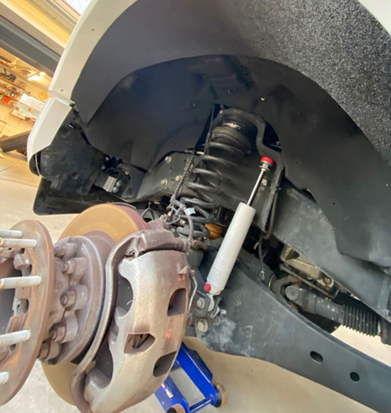 Installed ABS Plastic Secured To The Fiberglass Fenders