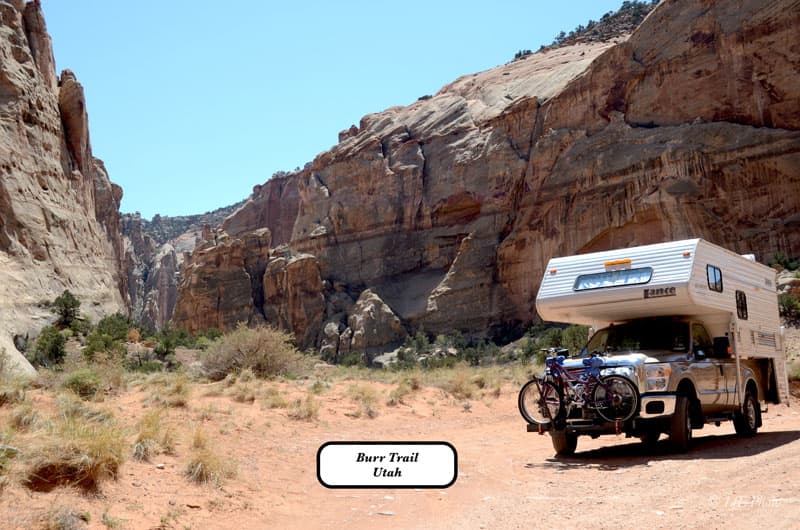 Burr Trail In Utah With Bike Rack