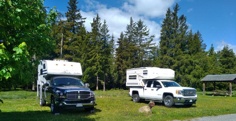 Camping With Truck Camper Friends