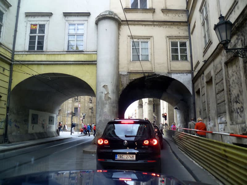 Narrow Bridge In Prague, Czechia