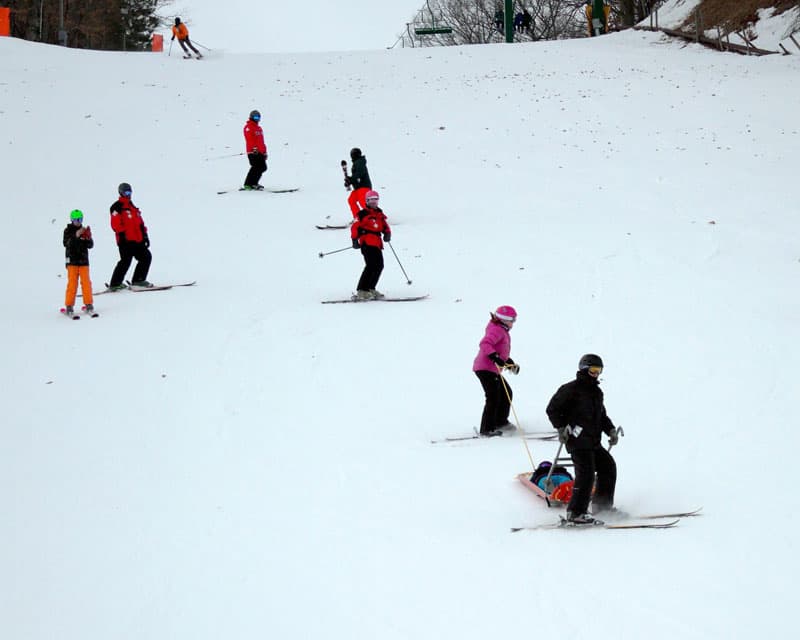 Skiing Practice And Teaching