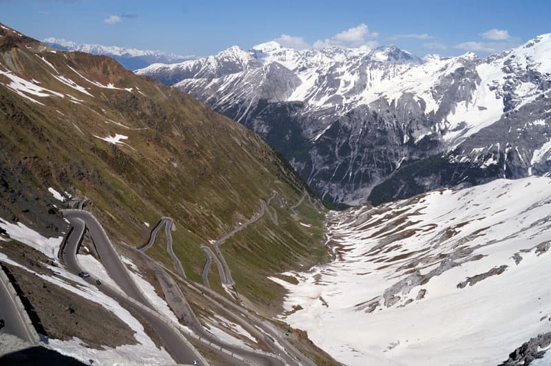 Stelvio Pass Between Switzerland And Italy