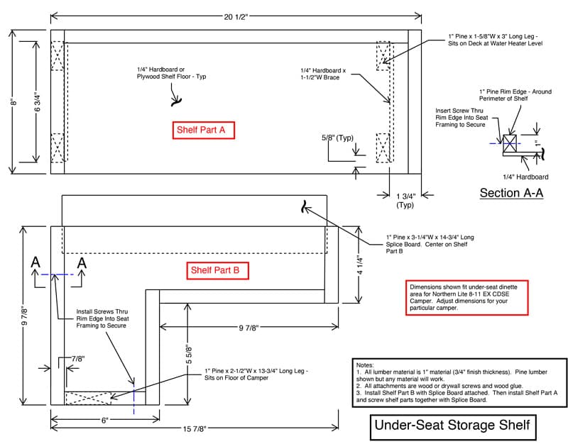 Under Seat Beverage Storage Sketch