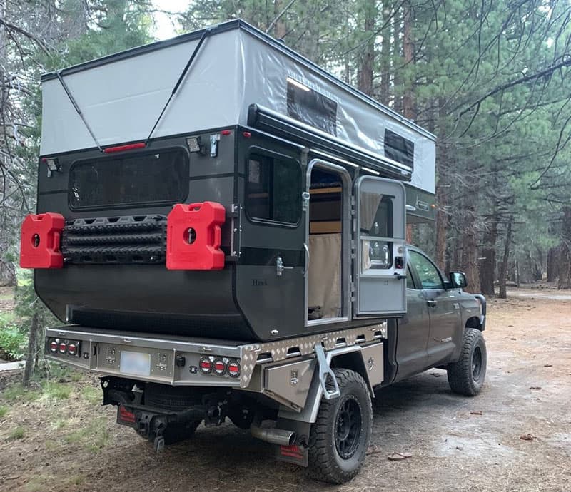 Four Wheel Flatbed Hawk Popped Up