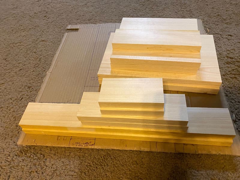 Pet Steps To The Cabover cardboard and wood