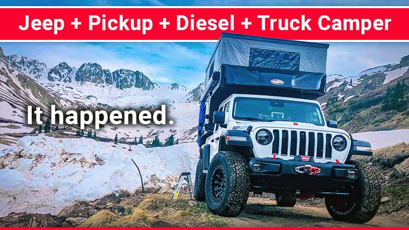 Diesel Jeep Gladiator Pickup Camper