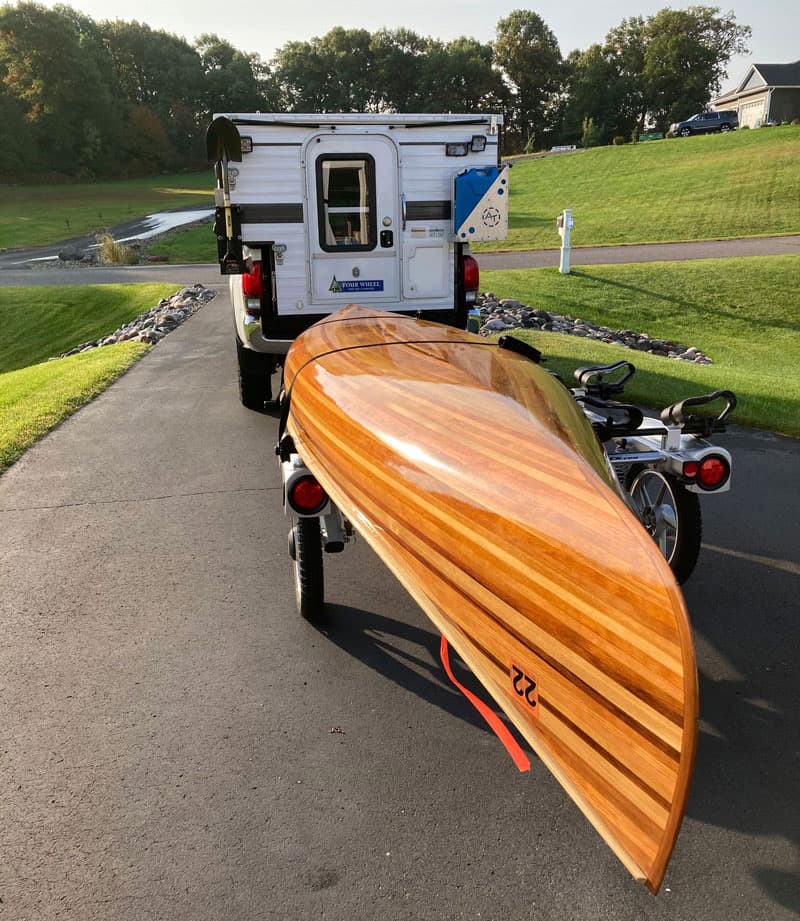 Homemade Canoe Towed Behind Camper