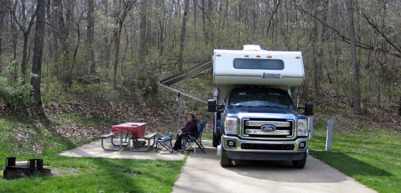 Onondaga Cave State Park, Missouri with a Lance Camper