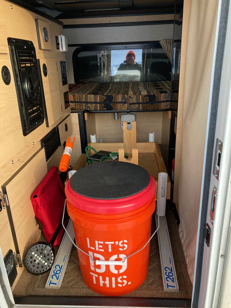 Supplies In Camper For Ice Fishing