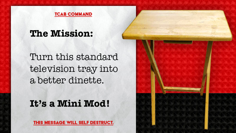 TV Table Into Dinette Table