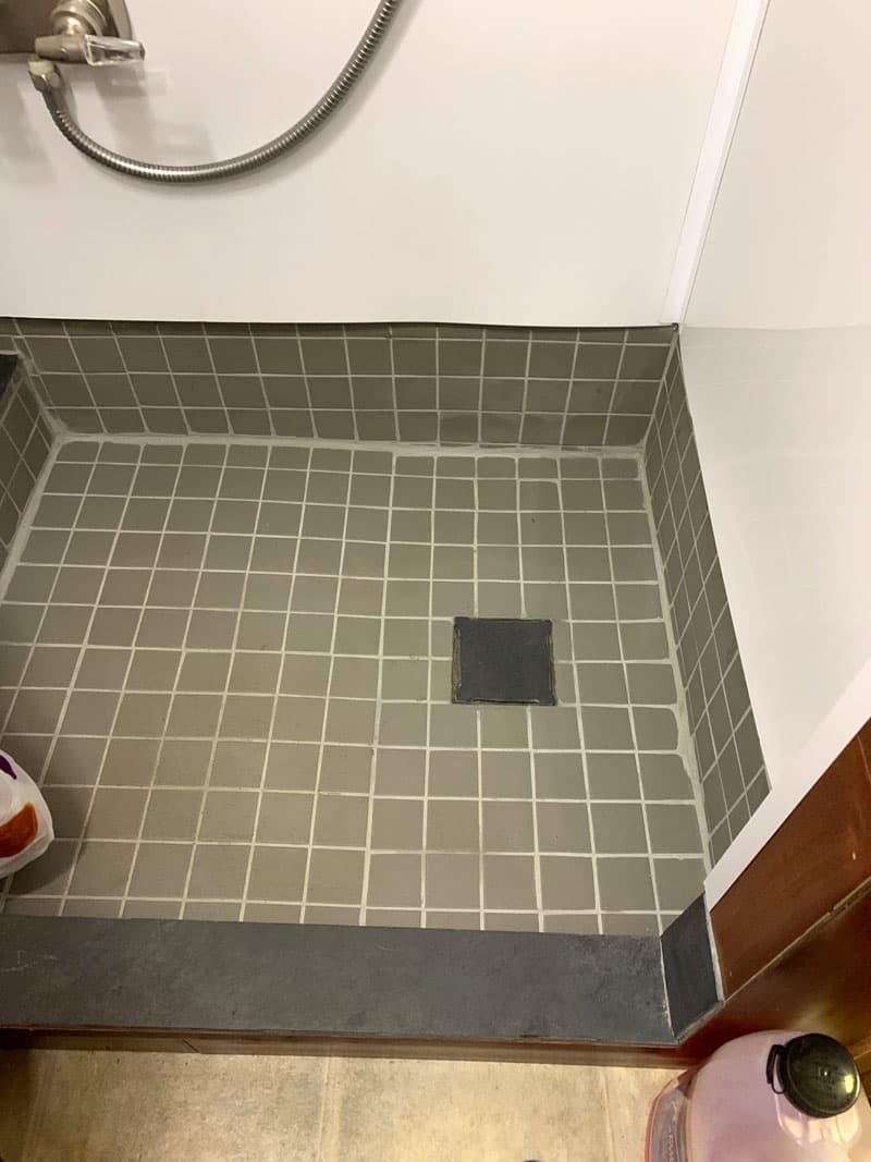 Bathroom Redo Shower Drain Hidden