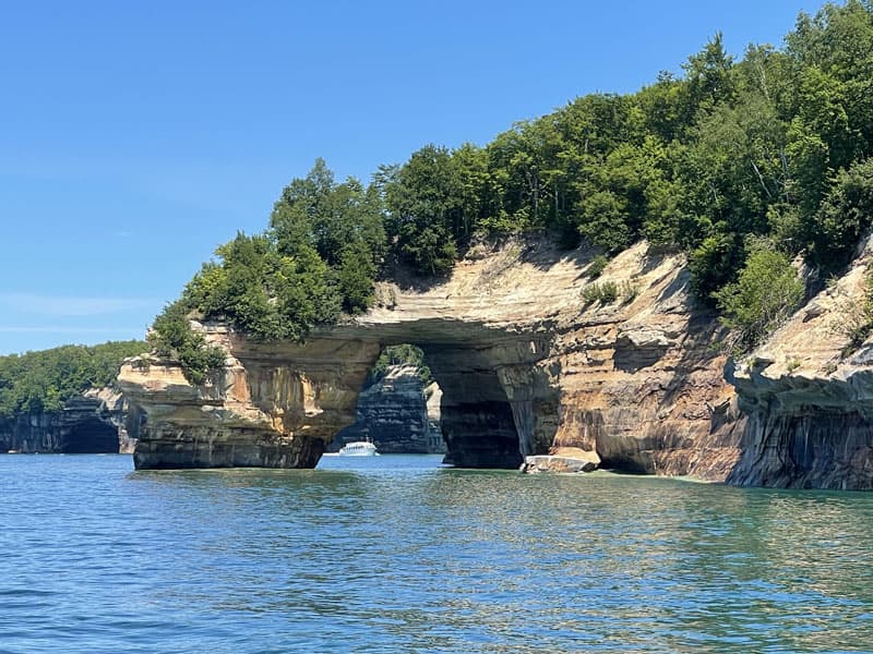 Pictured Rocks in Michigan seen by Tour Boat