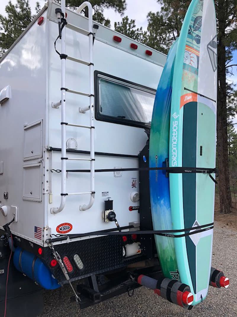 Kayak And Paddleboard On Back