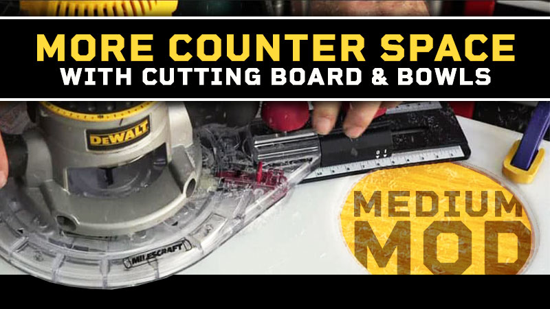 More cutting board in a truck camper