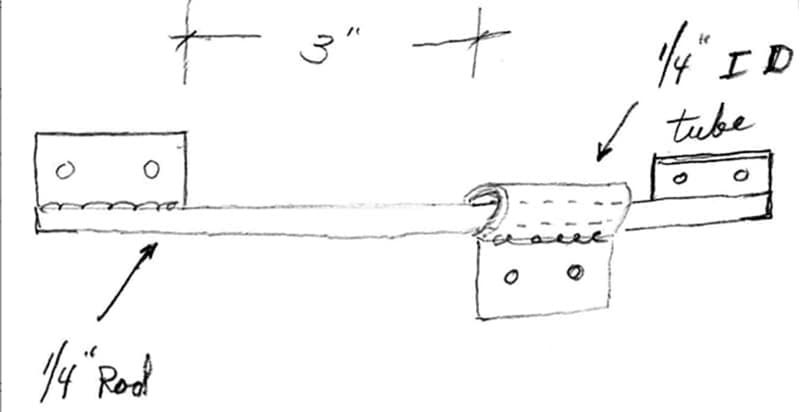Hinged Counter Extension Drawing
