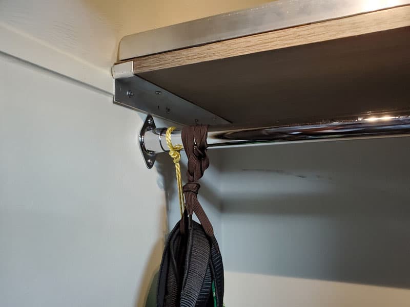 Installing A Camper Wardrobe Shelf - left side