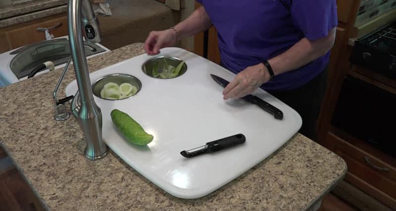 More Counter Space Wife Cutting Cukes