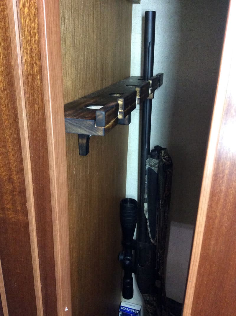 Rifle And Gun Rack In Cabinet