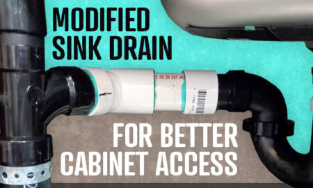 Modified Sink Drain To Access More Cabinetry