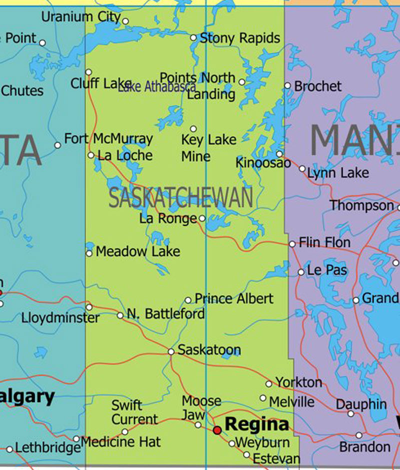 Trail Canada Saskatchewan Map