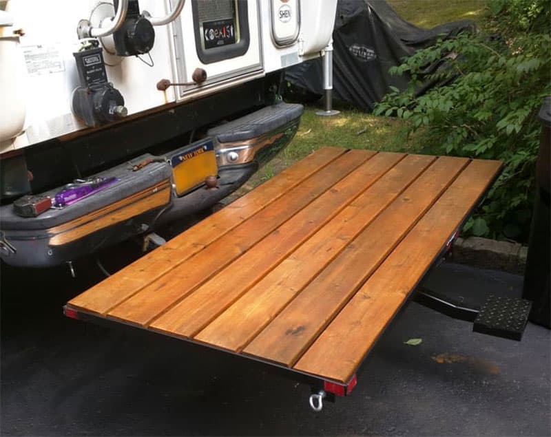 Cedar Fold Down Deck