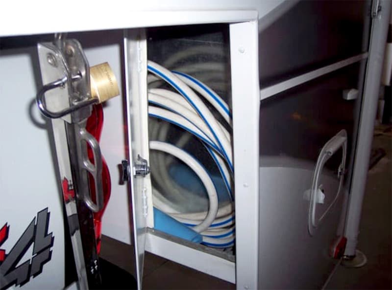 Water Hose Storage Back Compartment