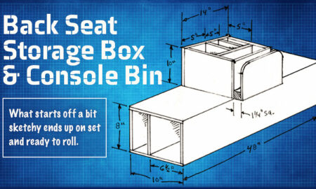 Truck back seat storage box and center console bin