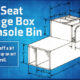 Truck back seat storage box and center console bin