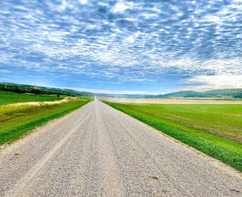 Driving The QuAppelle Valley Near Esterhazy, Saskatchewan