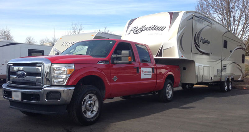 Fifth Wheel On RV Dealership Lot