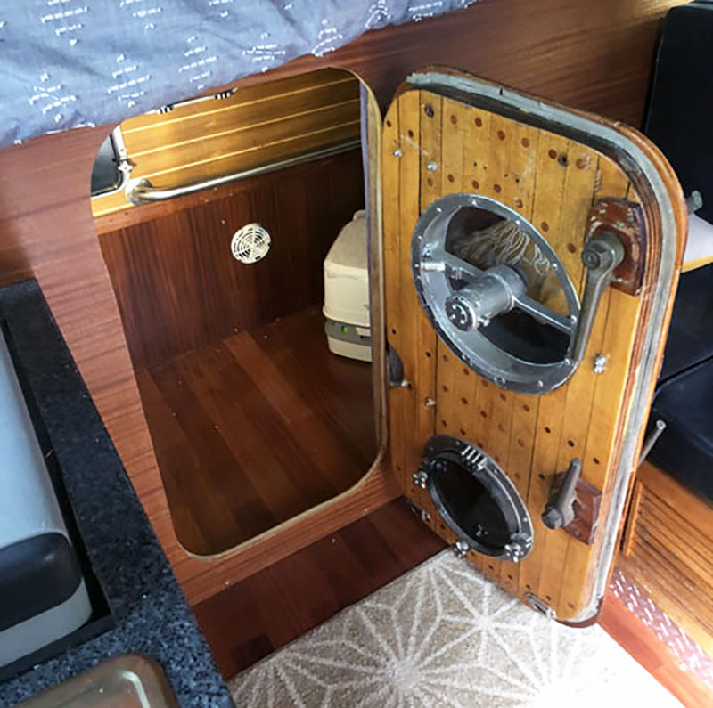 Steampunk Camper Interior Bathroom Porta Potty