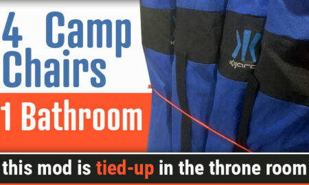 Keeping Camping Chairs In a Camper Bathroom