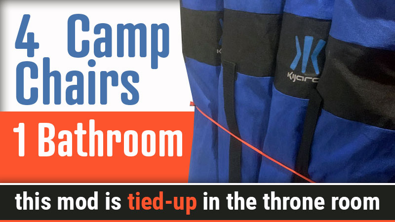 Keeping Camping Chairs In a Camper Bathroom