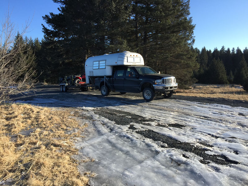 Avion Camper In The Freezing Weather