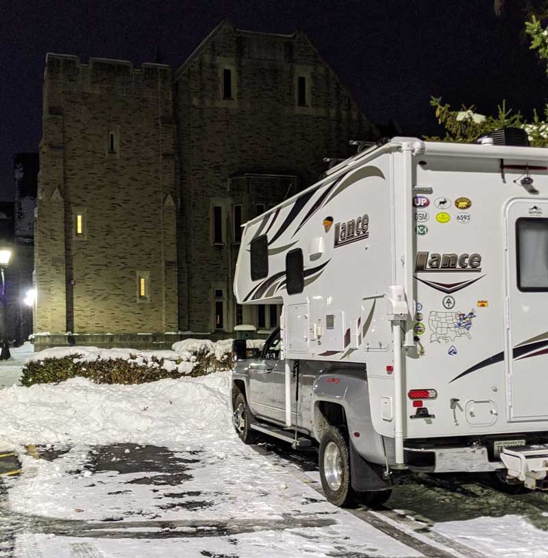 Freezing Weather Camping in South Bend, Indiana