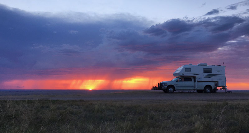 Morning Rain Near Badlands NP At Buffalo Gap BLM Dispersed Camping